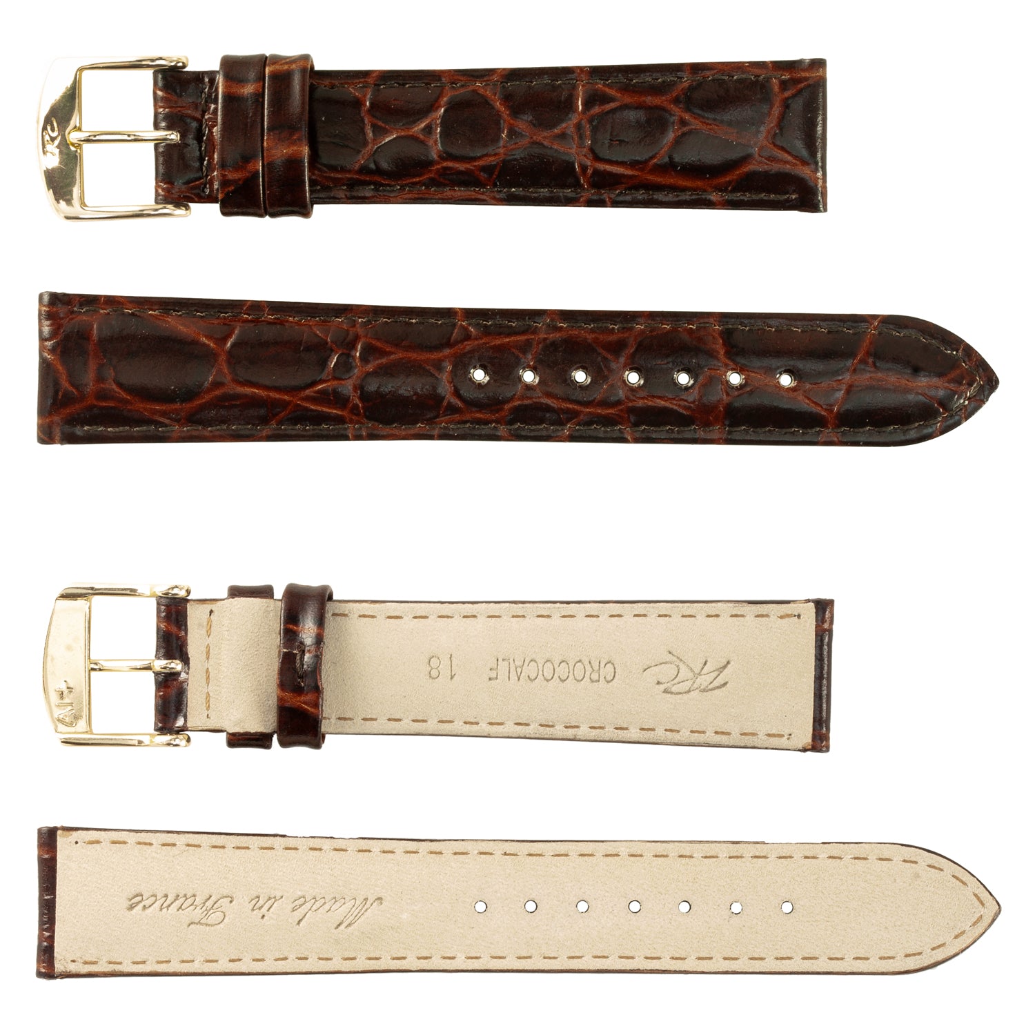 ROCHET ZRC No. 639 Crocodile Grain Fine Leather Straps (10mm~22mm)