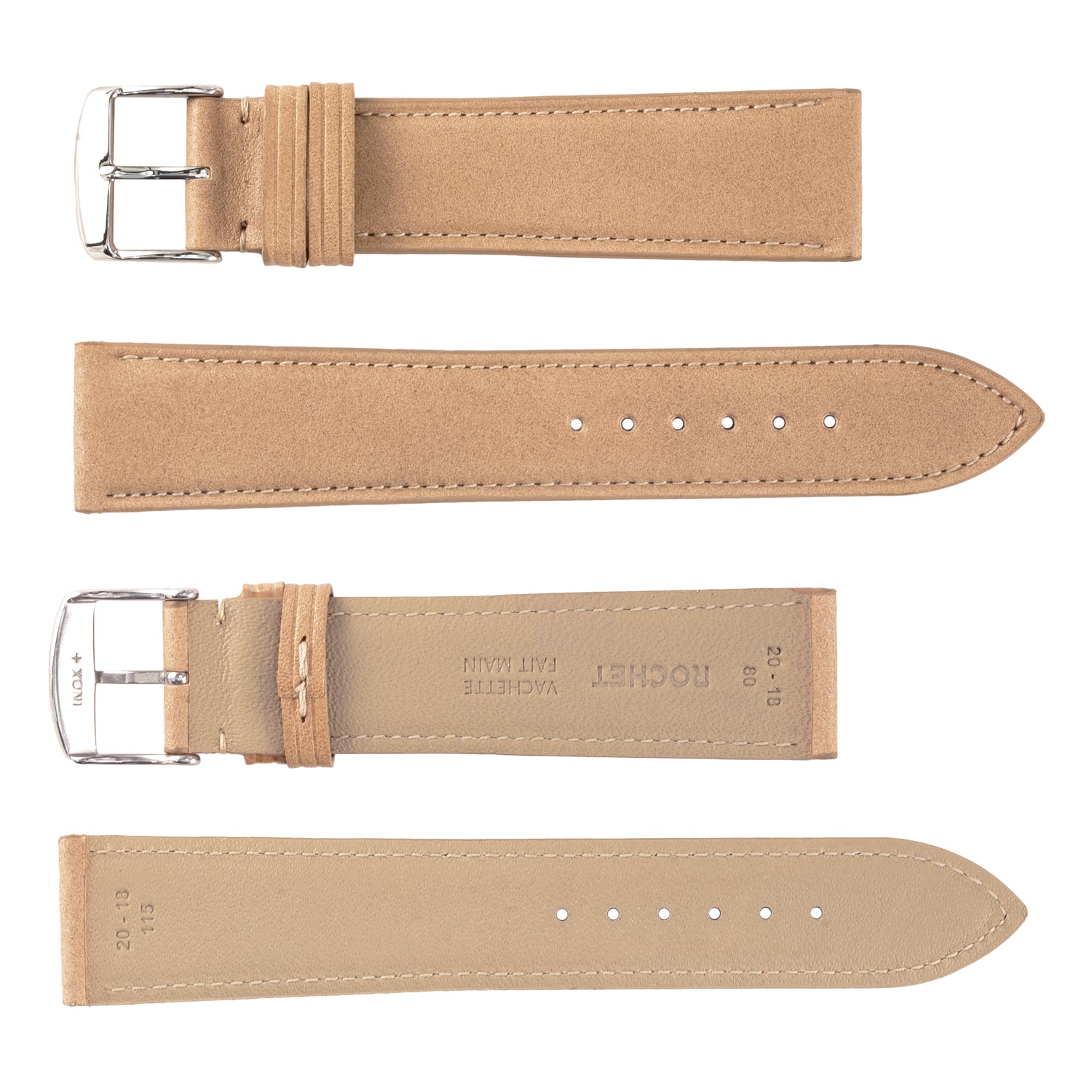 ZRC No. 733 Cowhide Grain Classic Fine Leather Straps (14mm~20mm)