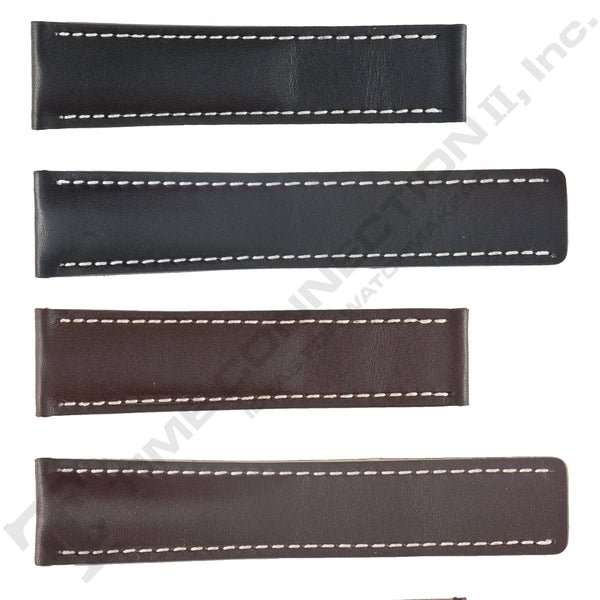 ZRC No. 787 Calf Grain Wite Stitch to fit Breitling Deployment Buckle Leather Straps