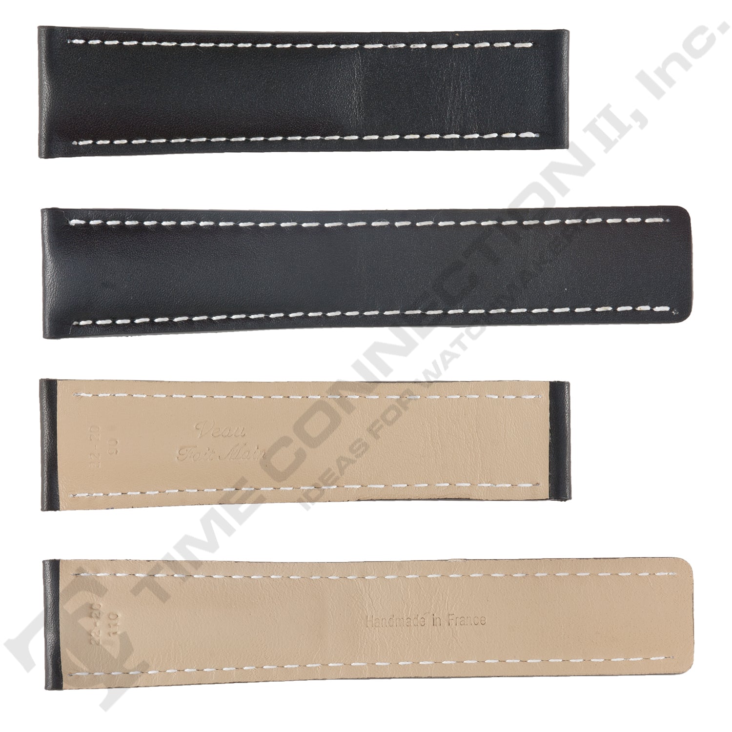 ZRC No. 787 Calf Grain White Stitch to fit Breitling Deployment Buckle Leather Straps (20mm~22mm)