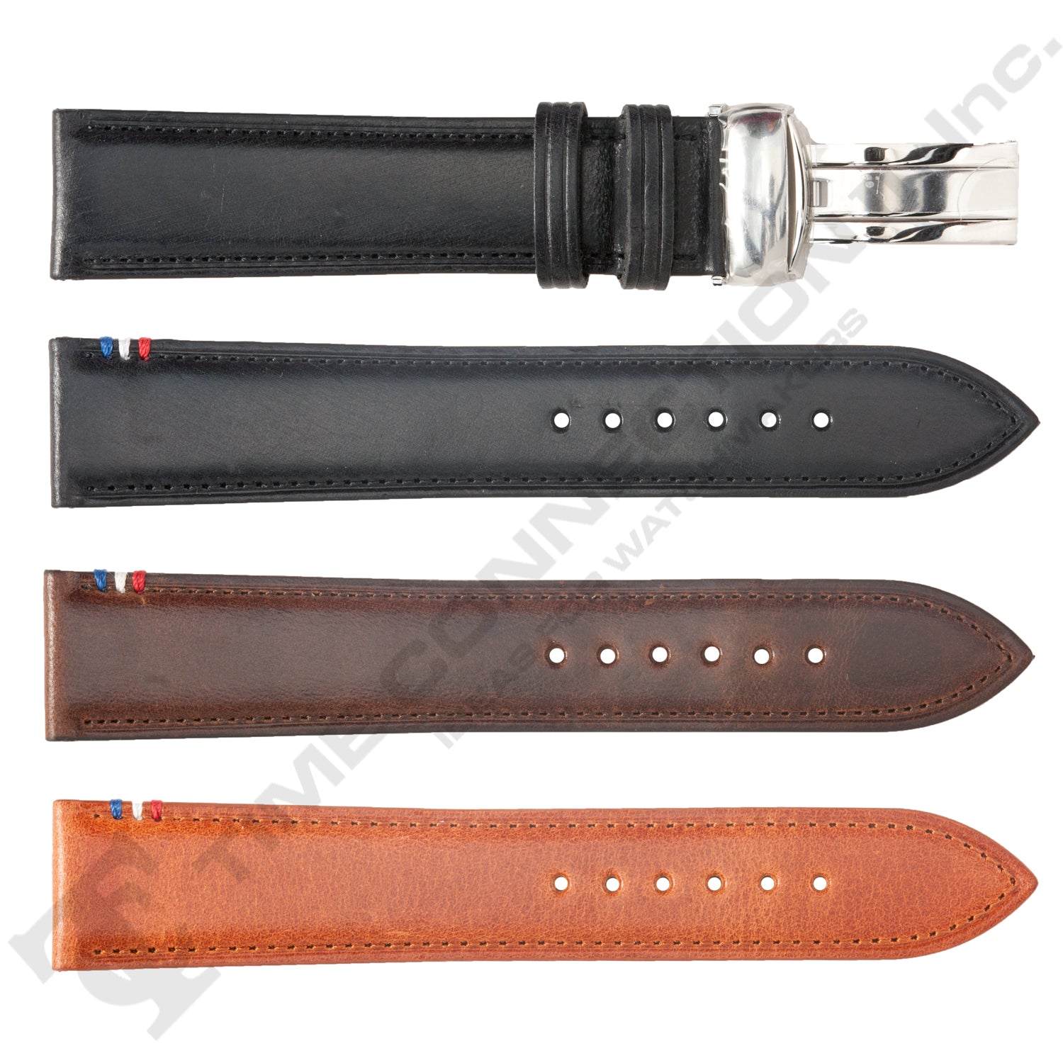 ROCHET ZRC No. 790 Cowhide Grain Butterfly Deployment Buckle Leather Straps (18mm~22mm)