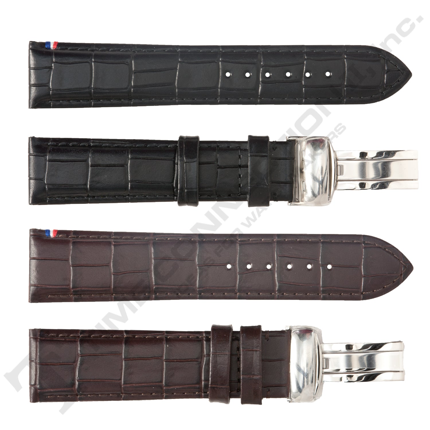ROCHET ZRC No. 794 Calf Grain Deployment Buckle Leather Straps (18mm - 22mm)