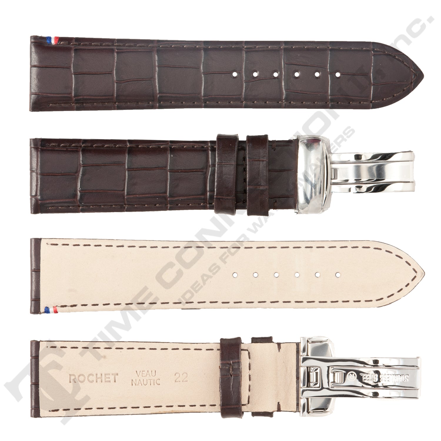 ZRC No. 794 Calf Grain Deployment Buckle Leather Straps (18mm - 22mm)