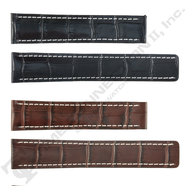 ROCHET ZRC No. 799 Calf Grain to fit Breitling Deployment Buckle Leather Straps (20mm~22mm)