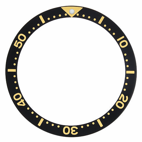 Bezel Insert (Black/Gold) to Fit Seiko 7002, 6309,7S26, 7549,7S26-0020, SKX007K2