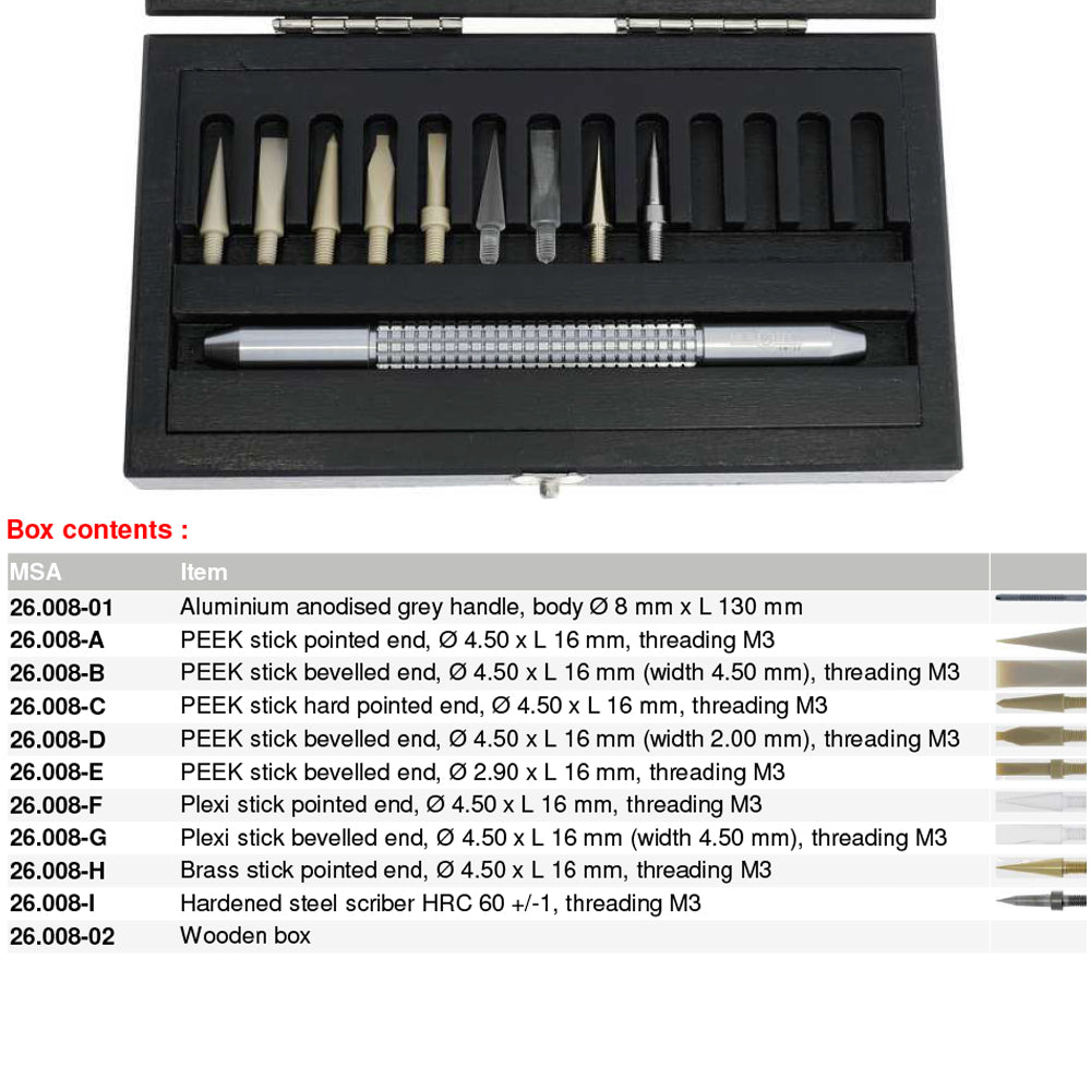 Horotec MSA 26.008 Multi-Purpose Hand Tool With Aluminum Anodised Handle Kit & Box