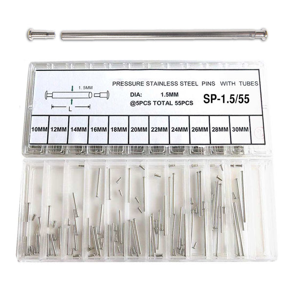 1.5MM Pins with Tubes Assortment of 55 Pieces