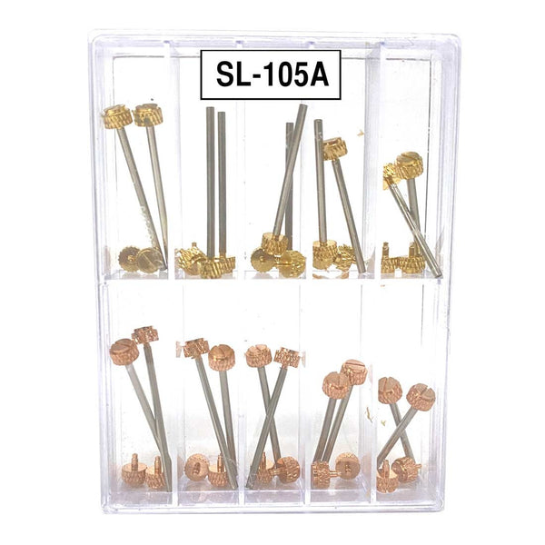 1.5mm Stainless Steel Pressure Lug Assortment 20 Pieces Rose/Yellow Tone (20mm-28mm)