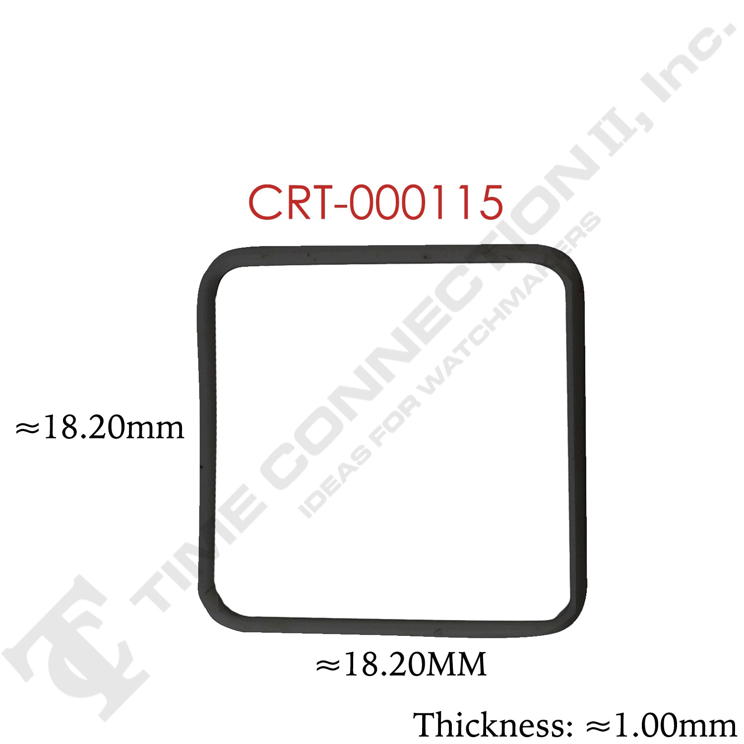 Original Cartier Square Case Back / Crystal Gaskets for Cartier Watches