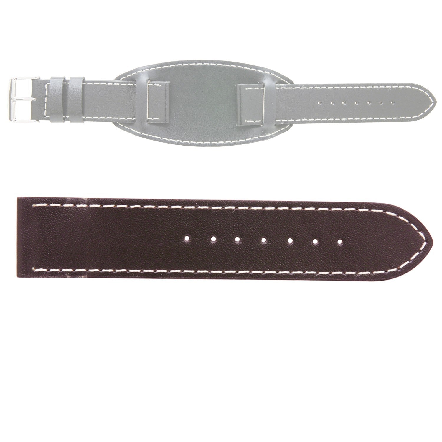 Banda No. 735 Smooth Calfskin Cuff Bracelet Fine Leather Straps (18mm~22mm)
