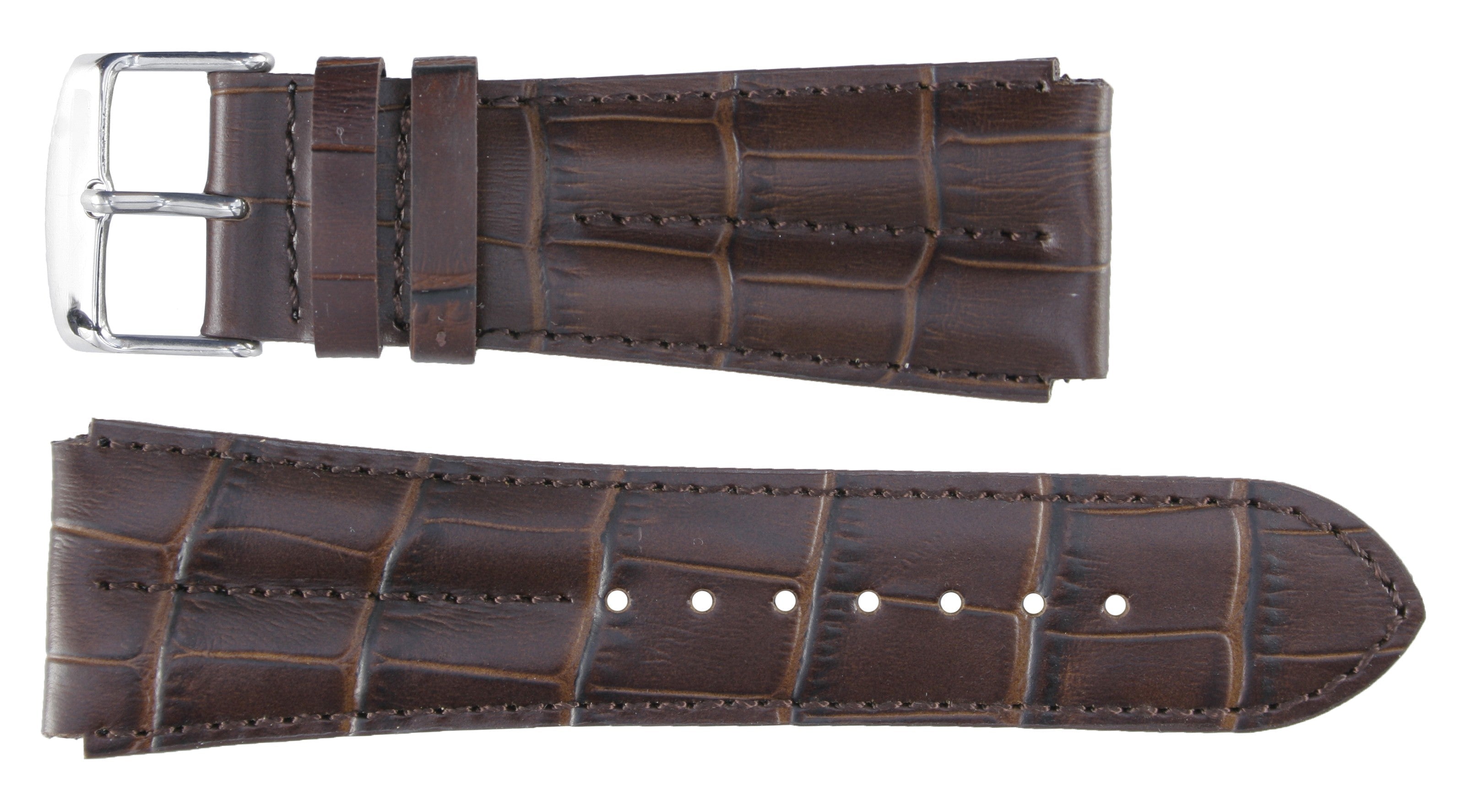 Banda No. 106 Alligator Grain Fine Leather Straps (18mm~24mm)