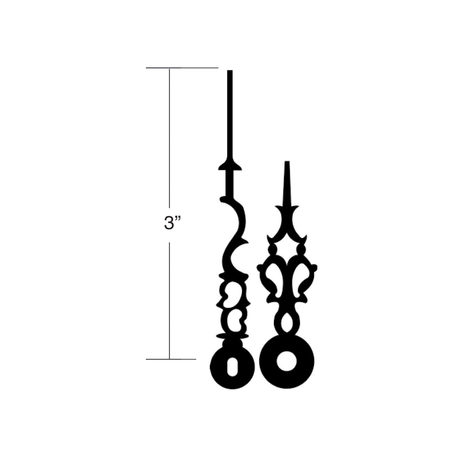 Press-On Movements, Length 3"