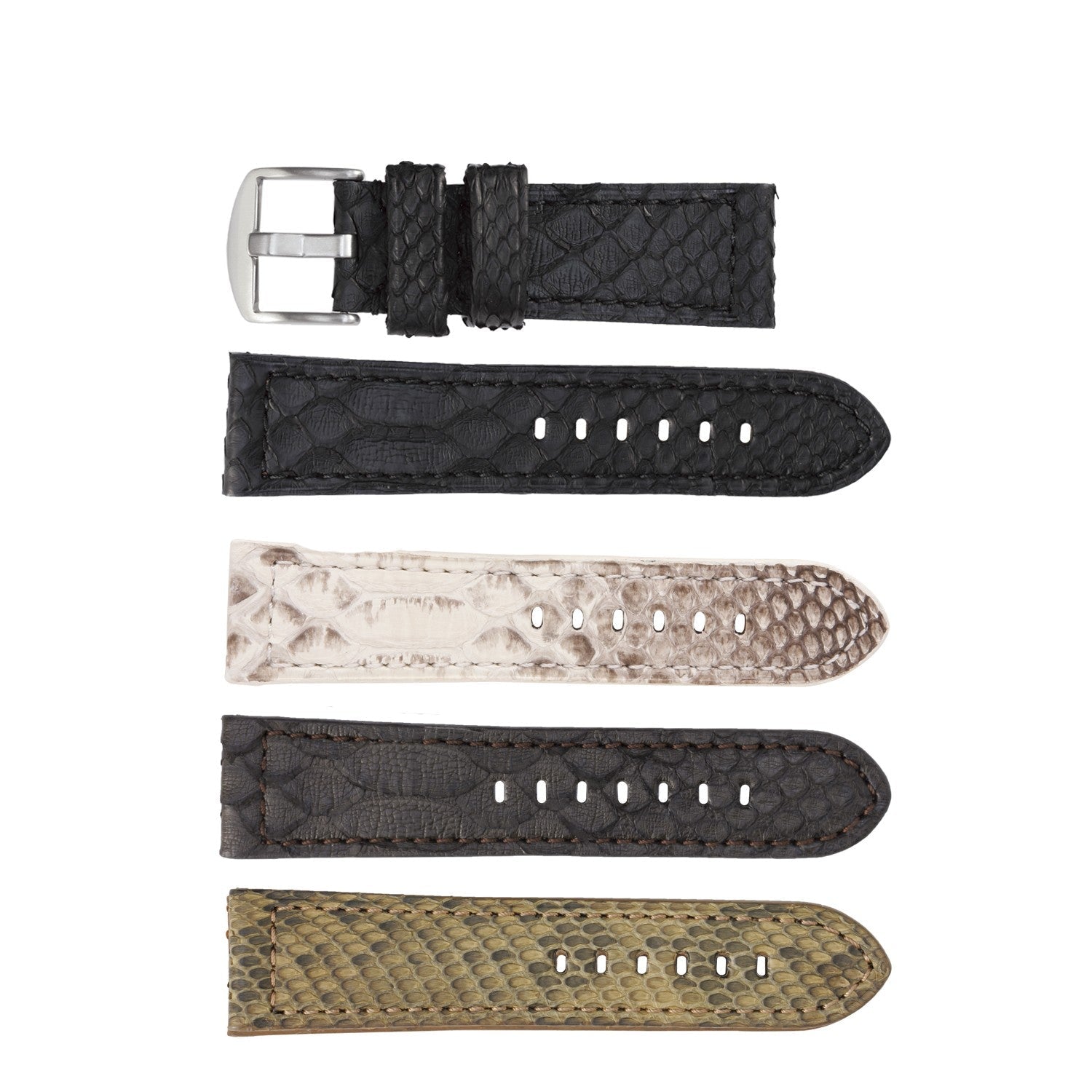 Banda No. 688 Genuine Python Snake Fine Leather Straps (20mm~24mm)