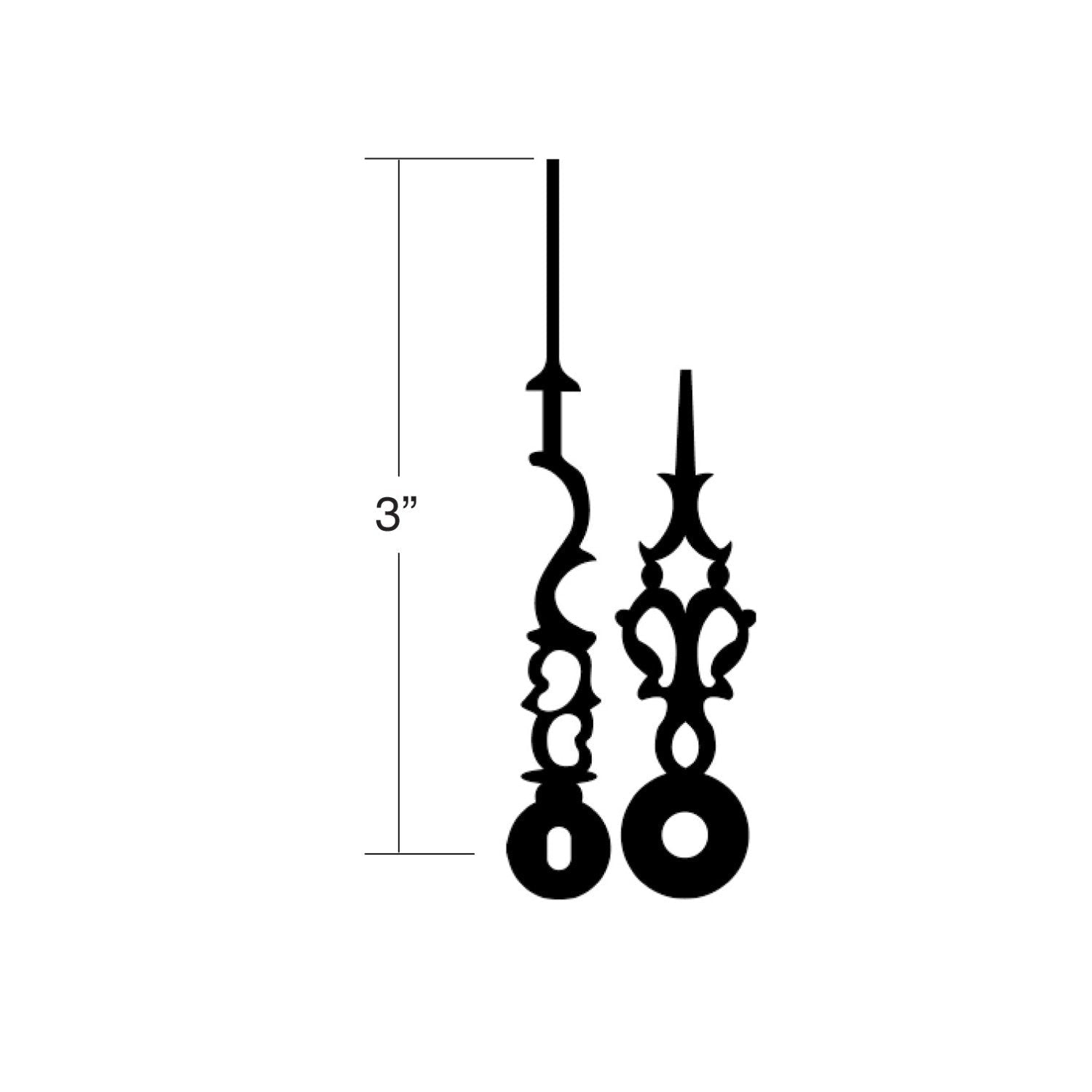 USA Made Hour & Minute Hands (Length 3")