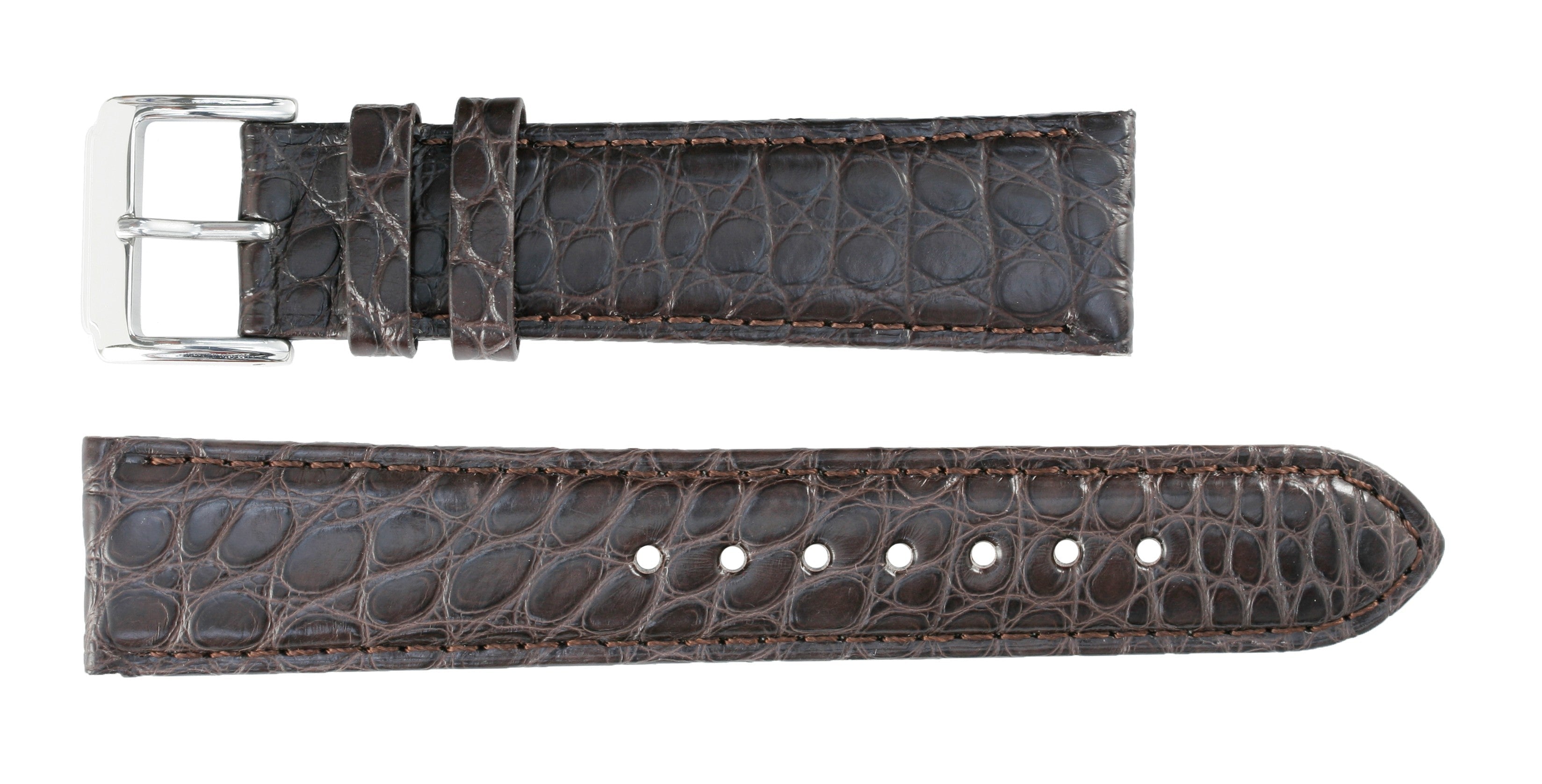 Banda No. 631 Genuine Crocodile Fine Leather Straps (18mm~24mm)