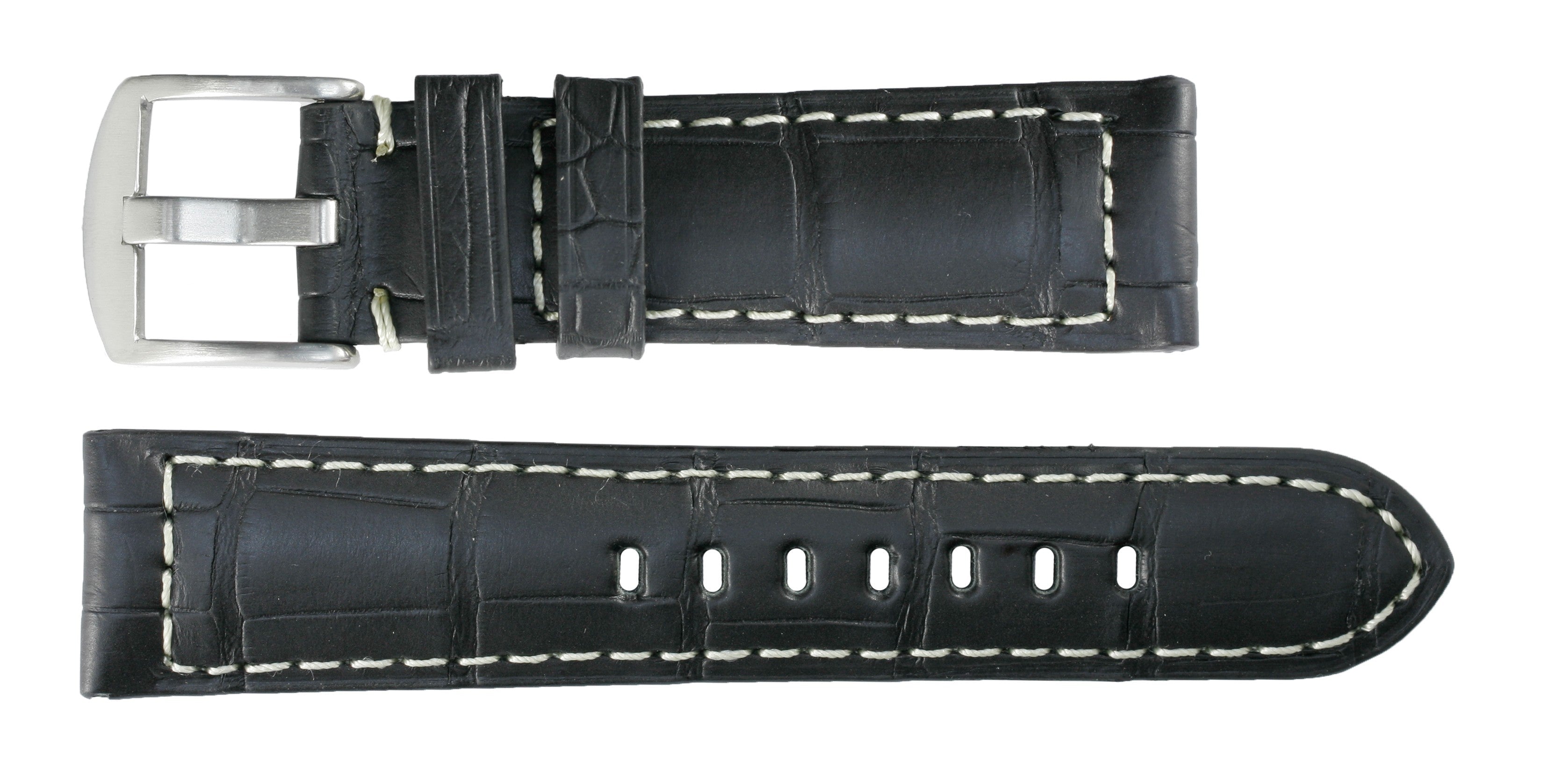 Banda No. 618 Genuine Alligator Fine Leather Straps (18mm~24mm)