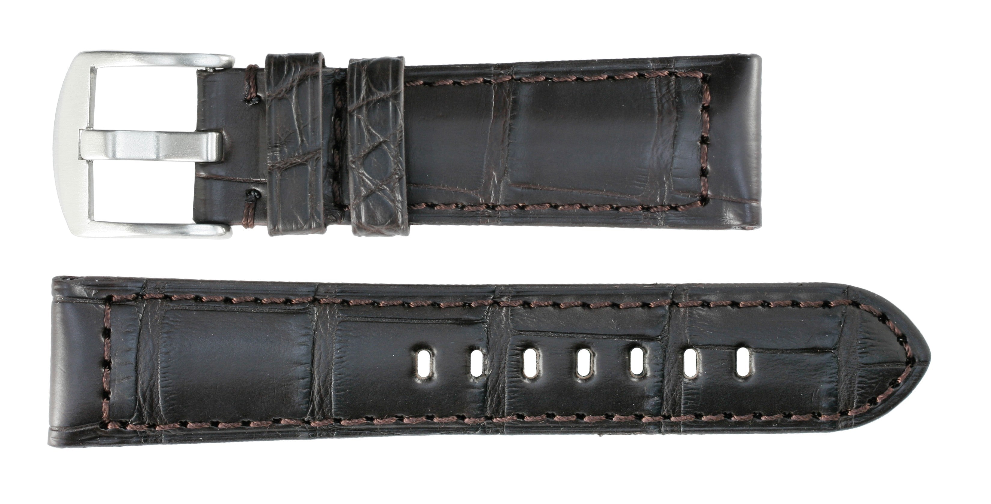 Banda No. 618 Genuine Alligator Fine Leather Straps (18mm~24mm)