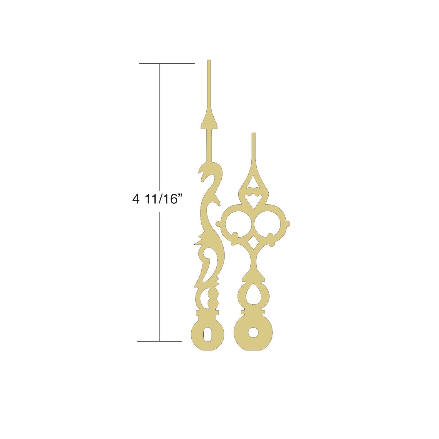 USA Made Hour & Minute Hands (Length 4 11/16")
