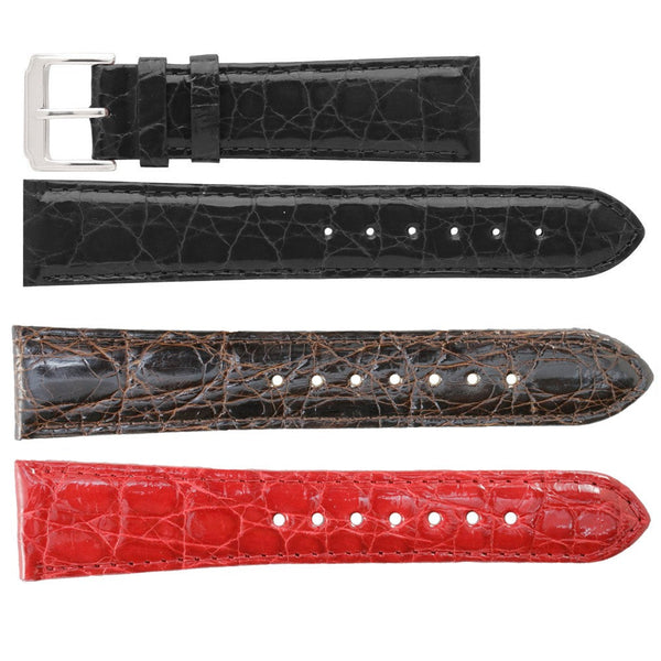 Banda No. 603 Long Genuine Crocodile Fine Leather Straps (12mm~22mm)