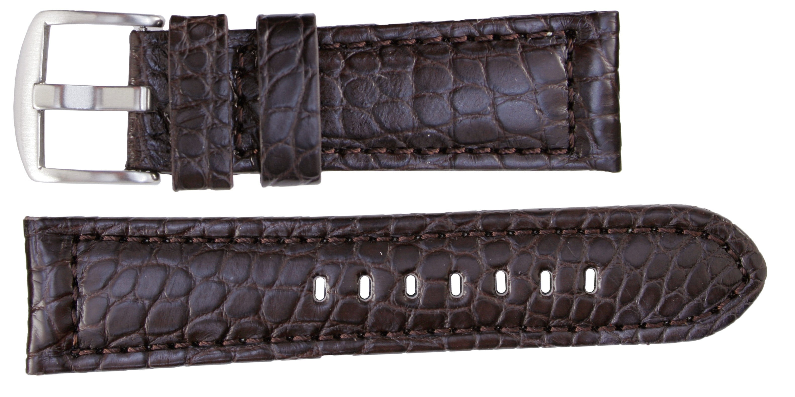 Banda No. 638 Genuine Crocodile Fine Leather Straps (18mm~24mm)