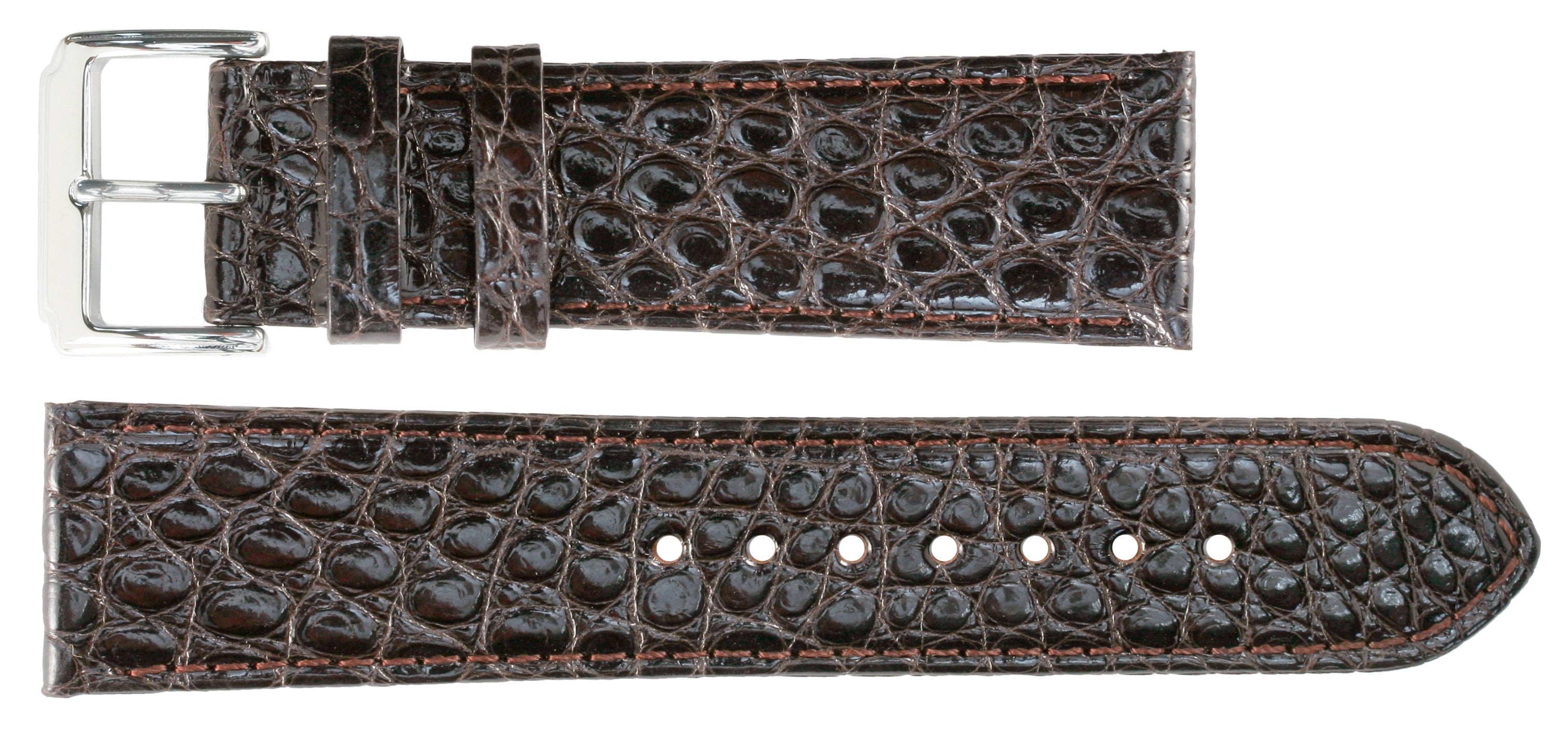 Banda No. 620 Genuine Crocodile Fine Leather Straps (12mm~24mm)