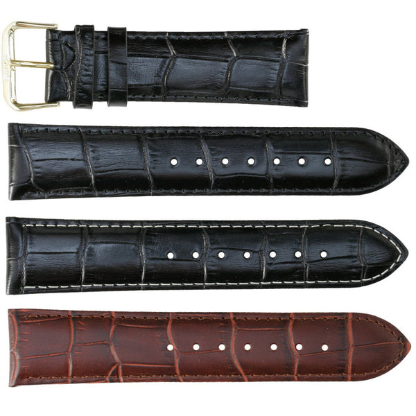 Banda No. 112 Alligator grain Leather Straps (18mm~24mm)