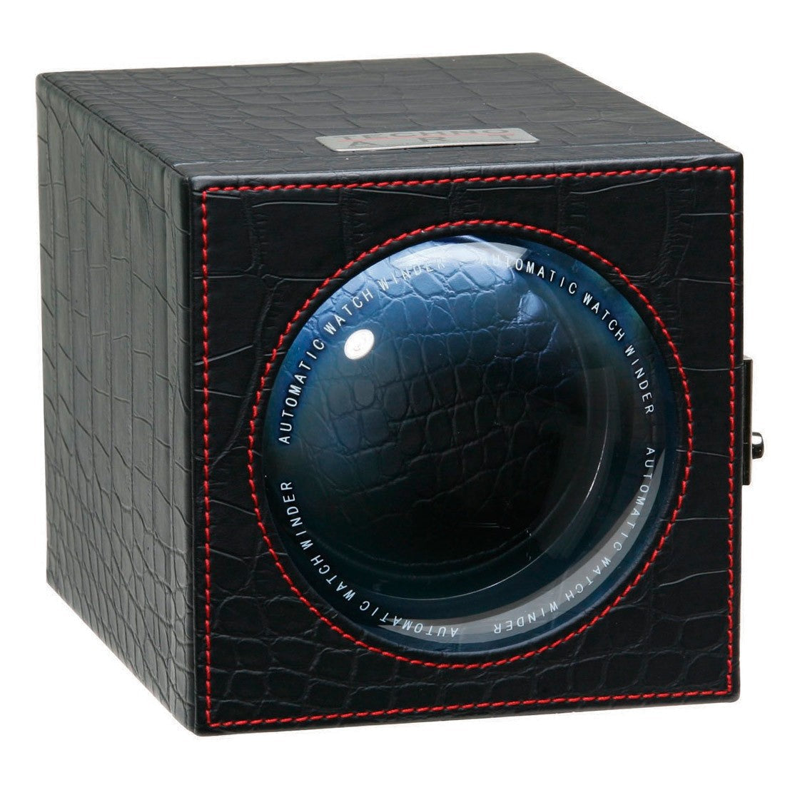 BX-603, Techno-Art Single (1) Watch Winder Alligator Grain Leatherette Pattern