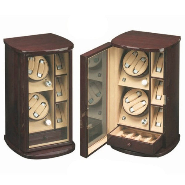 BX-585, Double Watch Winder for 4+7 Watches, door with lock, AC/DC