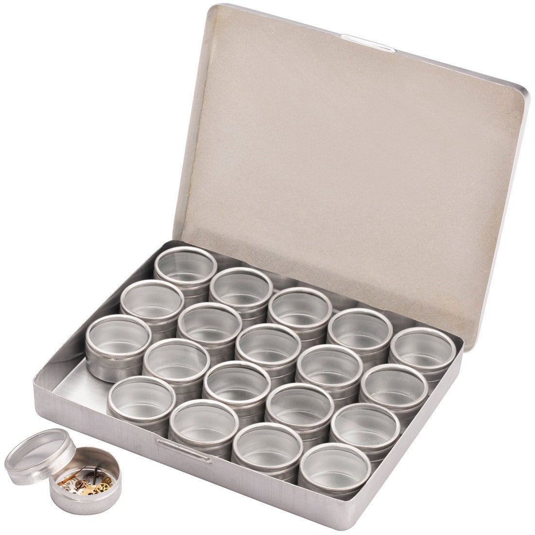 Small Part Bottles with Aluminum Box
