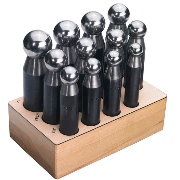 DP-150, Dapping Punch with Wooden Stand (Set of 12)