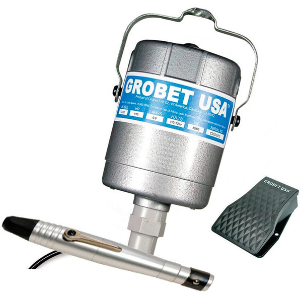 MO-104, Grobet USA S300 Flexible Shaft Motor with Quick Change Handpiece, 1/8HP