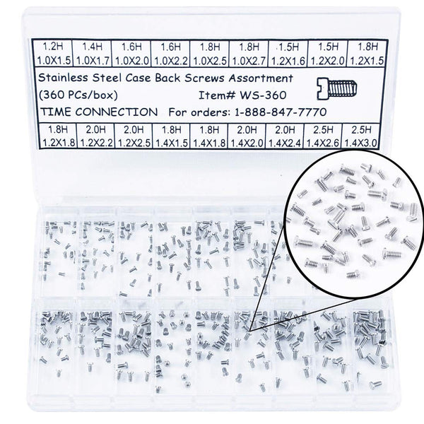 Stainless Steel Case Back Screws Assortment