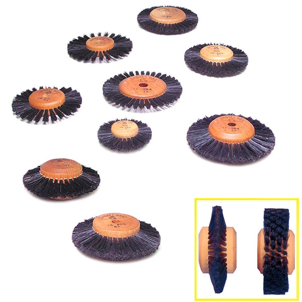 Grobet USA Wood Hub Wheel Brushes
