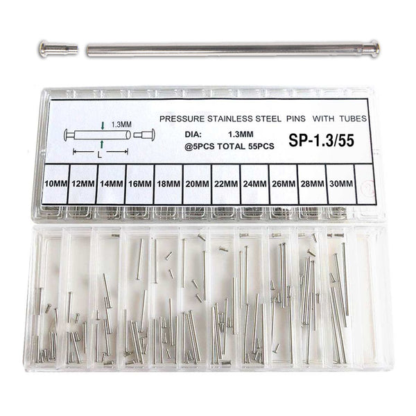 1.3MM Pins with Tubes Assortment of 55 Pieces