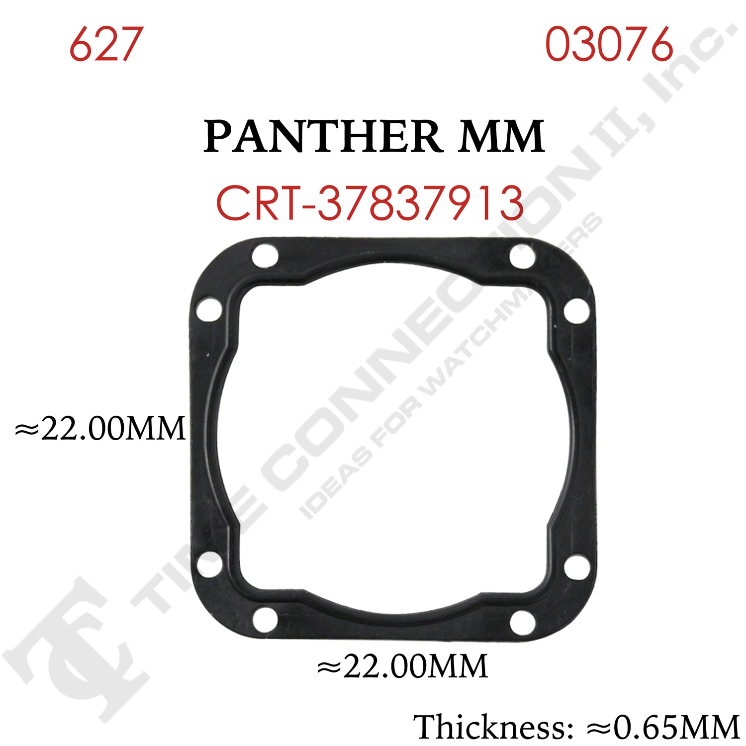 Original Cartier Square Case Back / Crystal Gaskets for Cartier Watches