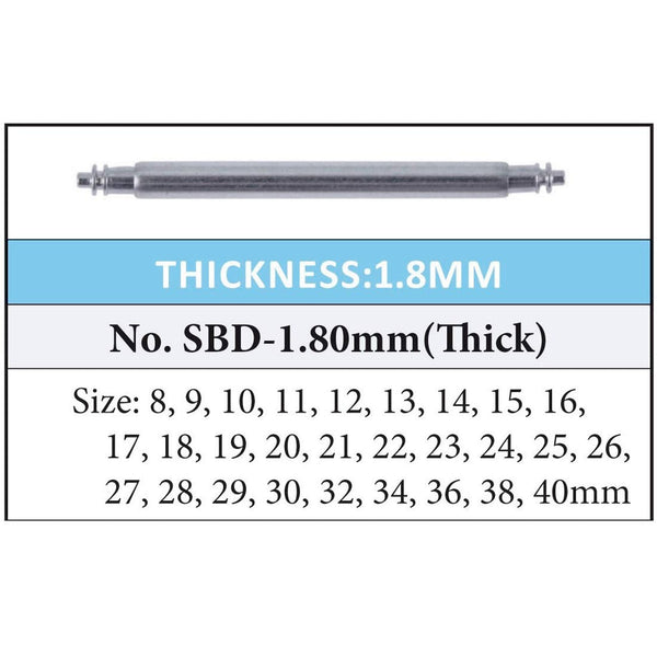 1.80mm Thickness Stainless Steel Double Flange Spring Bars