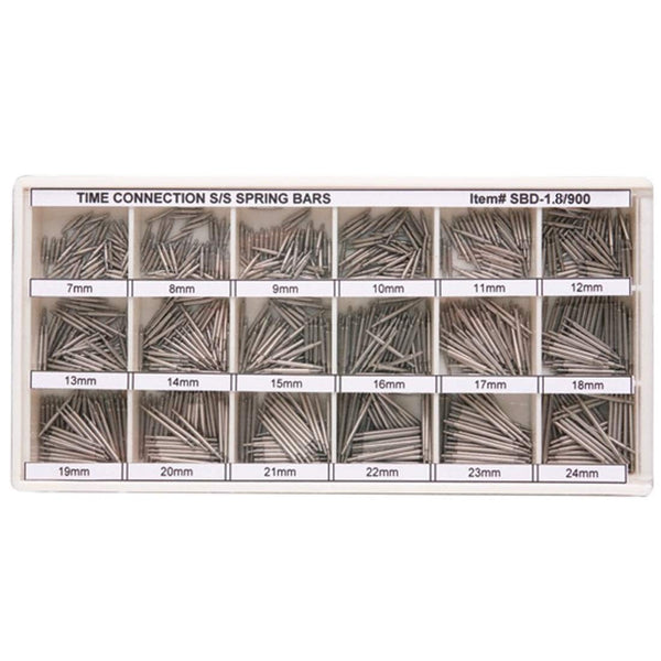 1.80mm Double Flange Spring Bars Set of 900 PCs (7~24mm)