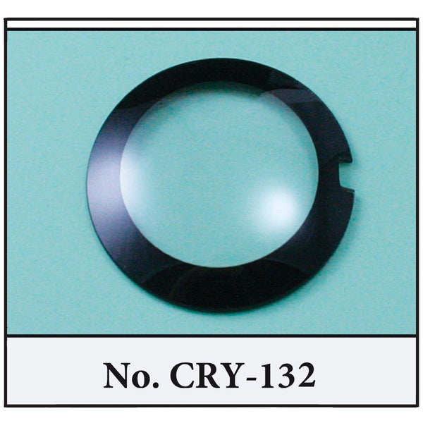 Generic Mineral Glass Crystals to fit RDO. w/ Black Trim, Size: 32.5mm