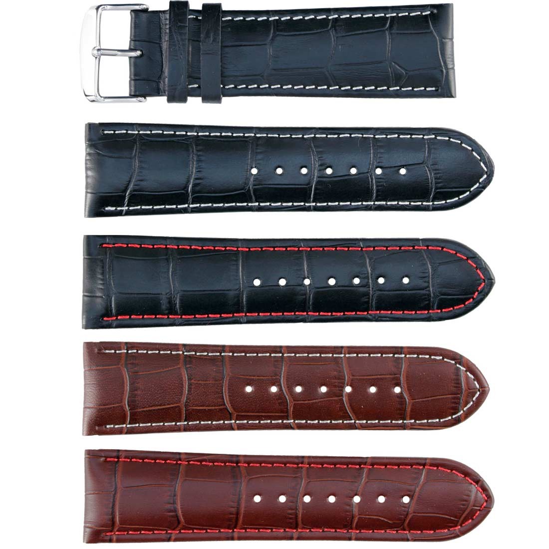 Banda No. 105 Alligator Grain Fine Leather Straps (18mm~26mm)
