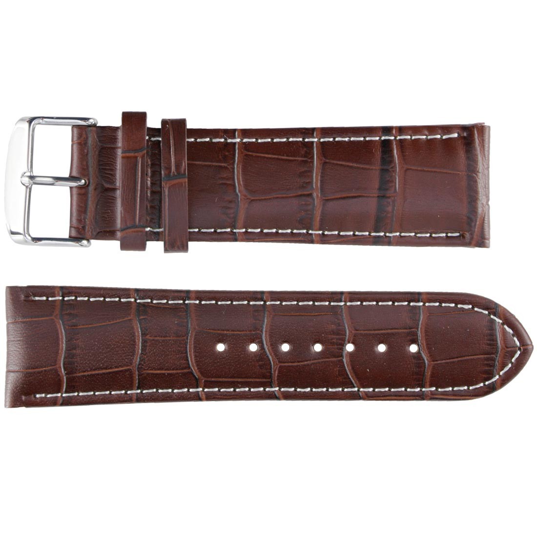 Banda No. 105 Long Alligator Grain Fine Leather Straps (18mm~26mm)