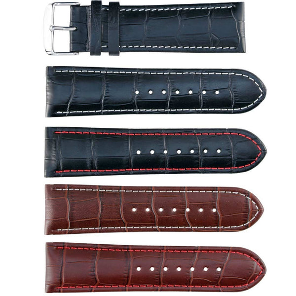 Banda No. 105 Long Alligator Grain Fine Leather Straps (18mm~26mm)