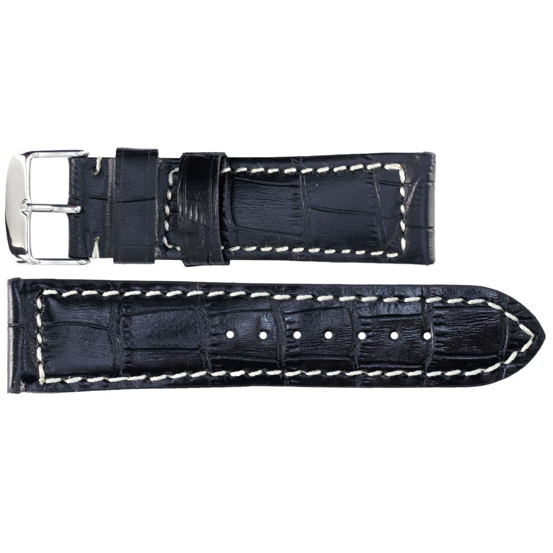 Banda No. 117 Alligator Grain Fine Leather Straps (18mm~30mm)