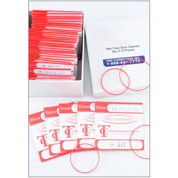 OR-830, Standard Size Red Case Back Gasket Assortment (Replaced with OR-890)