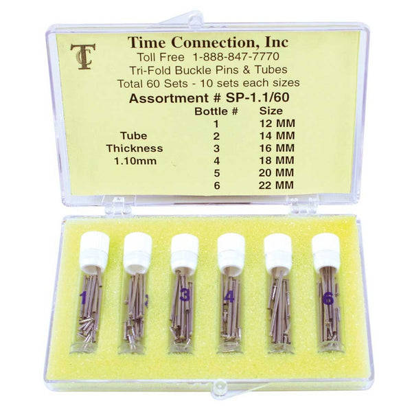 Tri Fold Buckle Pins 1.5mm Diameter (12mm to 22mm)