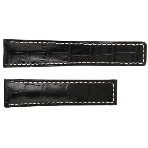 Replacement Alligator Grain Leather Strap for 19mm TAG Heuer Carrera Deployment Band