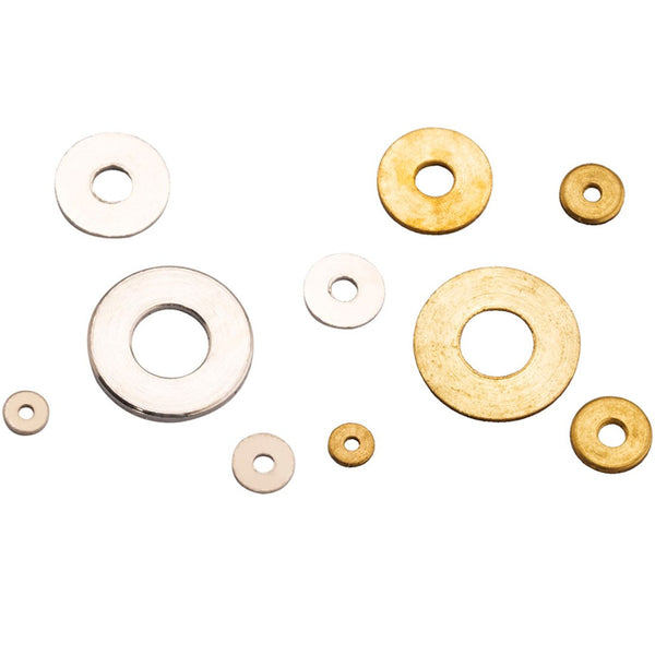 Brass Flat Washer with Round Holes (100 Pieces)