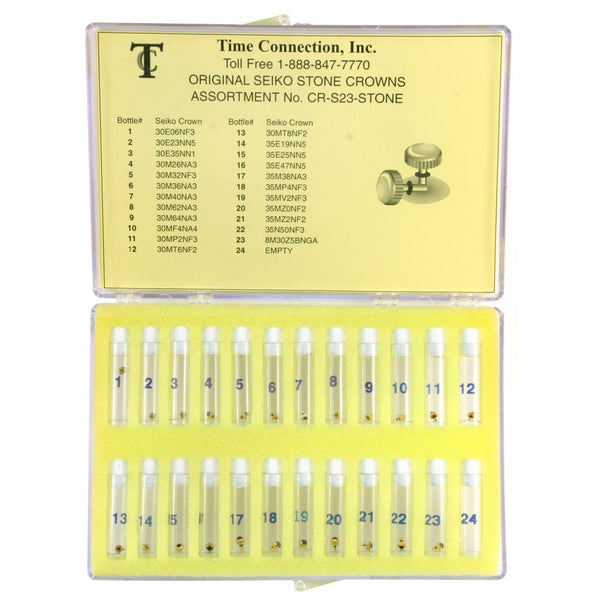 Original Seiko Stone Crowns Assortment (Set of 23 Pieces)