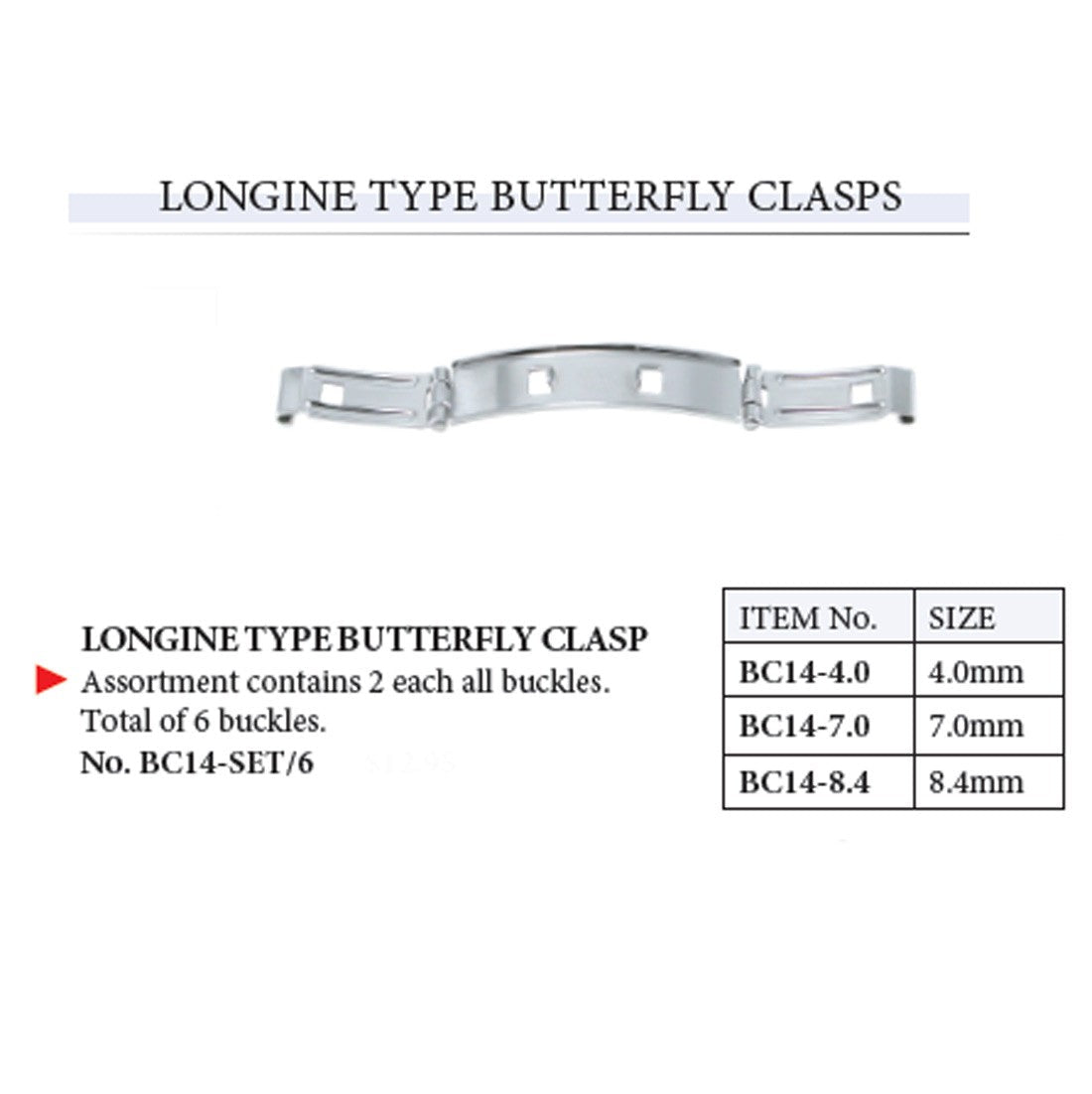 Longine Type Butterfly Clasp