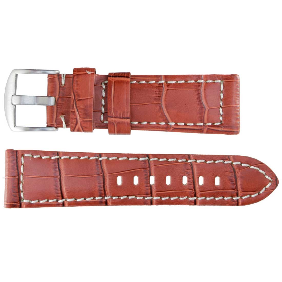 Banda No. 107 Alligator Grain Fine Leather Straps (18mm~24mm)