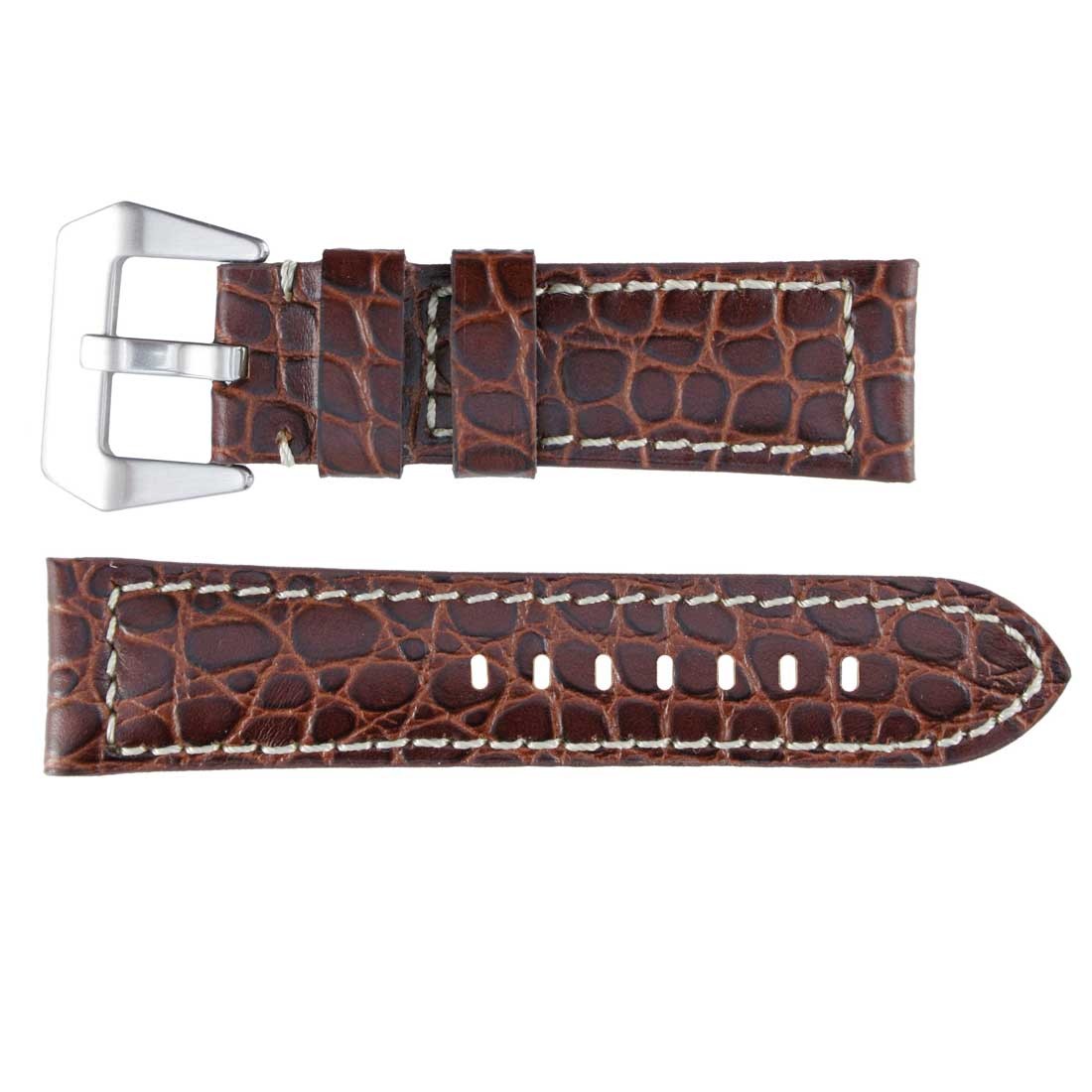 Banda No. 149 Crocodile Grain Fine Leather Straps (20mm~24mm)